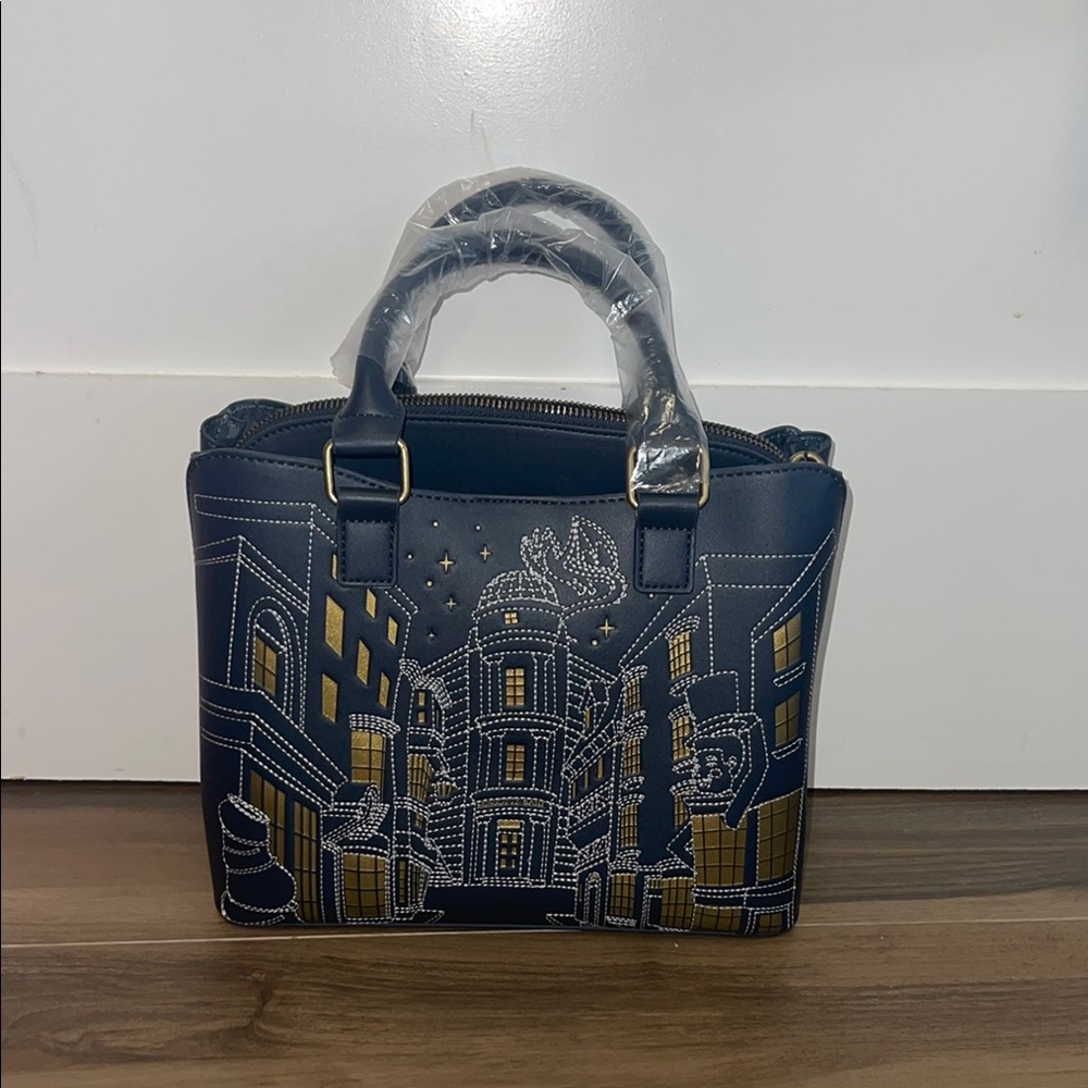 Loungefly Navy and Gold Crossbody Bag
